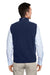 Vineyard Vines O001401 Mens Harbor Fleece Full Zip Vest Vineyard Navy Blue Model Back