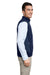 Vineyard Vines O001401 Mens Harbor Fleece Full Zip Vest Vineyard Navy Blue Model Side