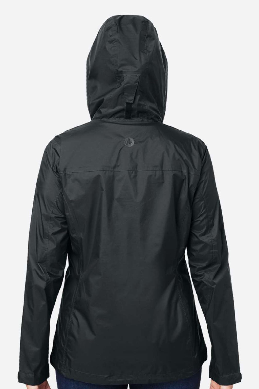 Marmot M15866 Womens PreCip Eco Full Zip Rain Jacket Black Model Back