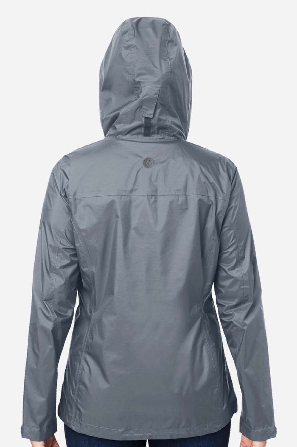 Marmot M15866 Womens PreCip Eco Full Zip Rain Jacket Steel Onyx Grey Model Back