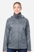 Marmot M15866 Womens PreCip Eco Full Zip Rain Jacket Steel Onyx Grey Model Front