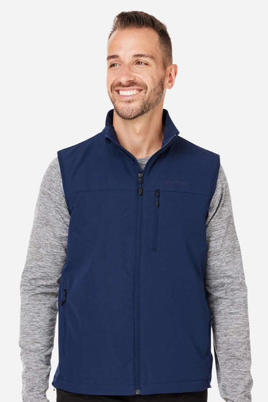 Marmot M16078 Mens Tempo Full Zip Vest Arctic Navy Blue Model Front