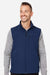 Marmot M16078 Mens Tempo Full Zip Vest Arctic Navy Blue Model Front
