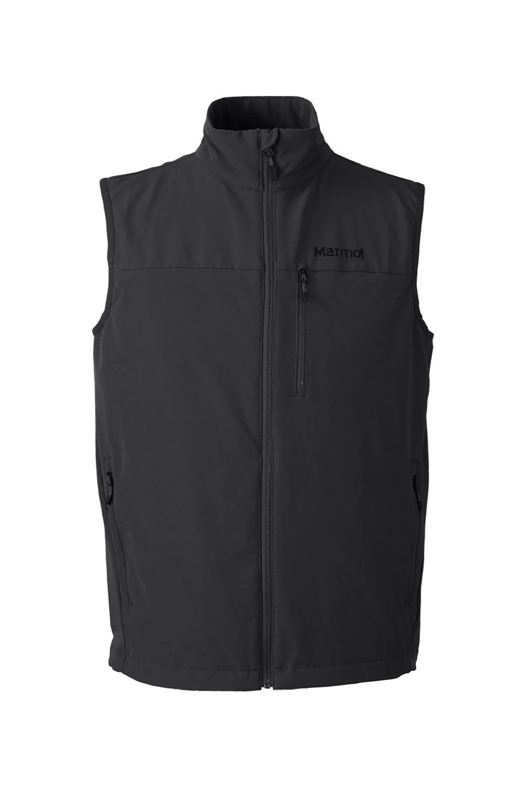 Marmot M16078 Mens Tempo Full Zip Vest Black Flat Front