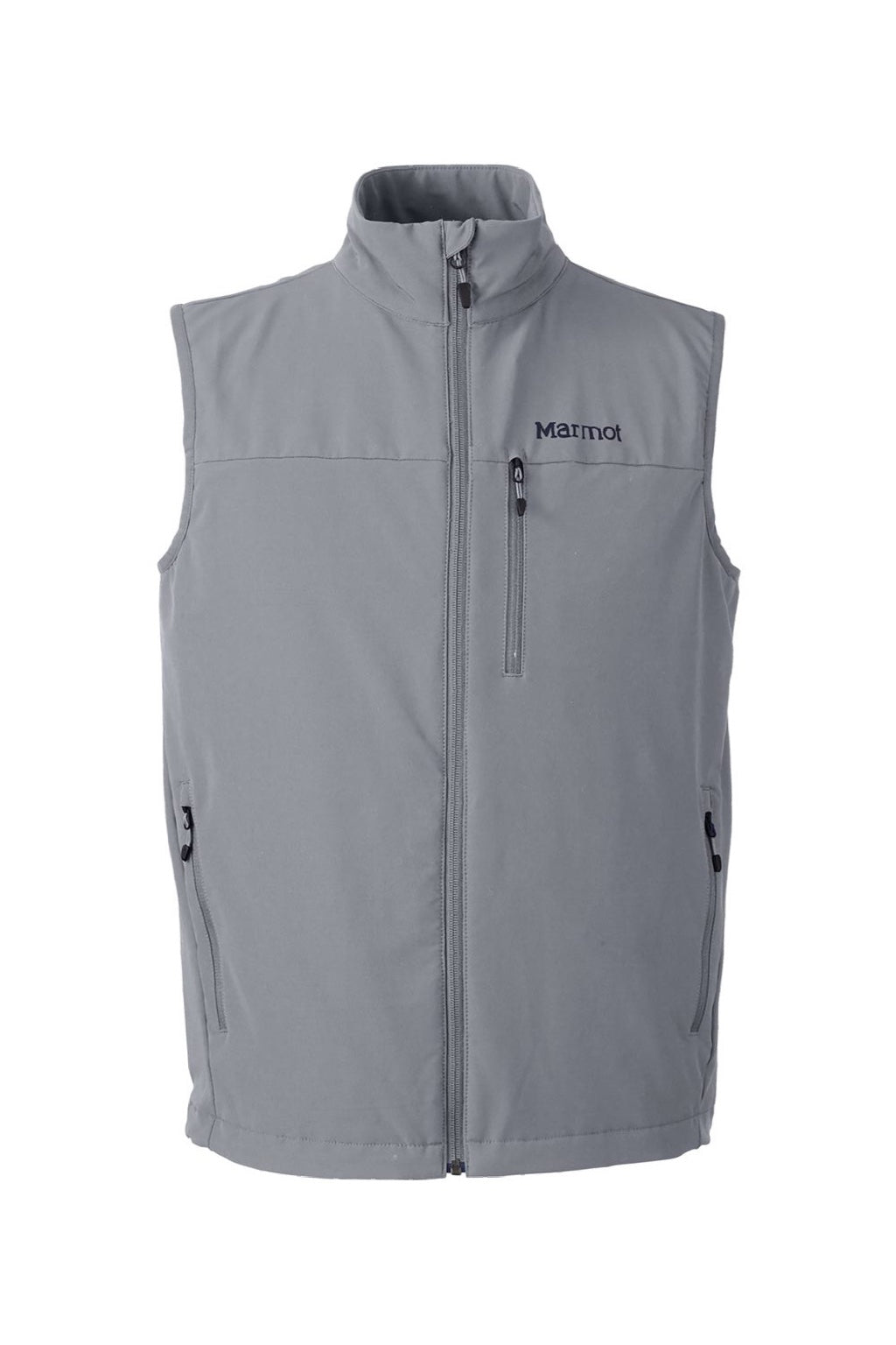 Marmot M16078 Mens Tempo Full Zip Vest Cinder Grey Flat Front