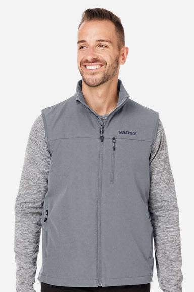 Marmot M16078 Mens Tempo Full Zip Vest Cinder Grey Model Front