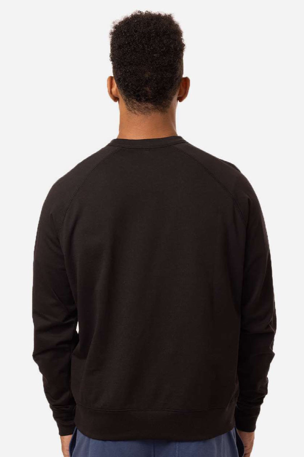 Econscious ec5200 Mens Motion Crewneck Sweatshirt Black Model Back