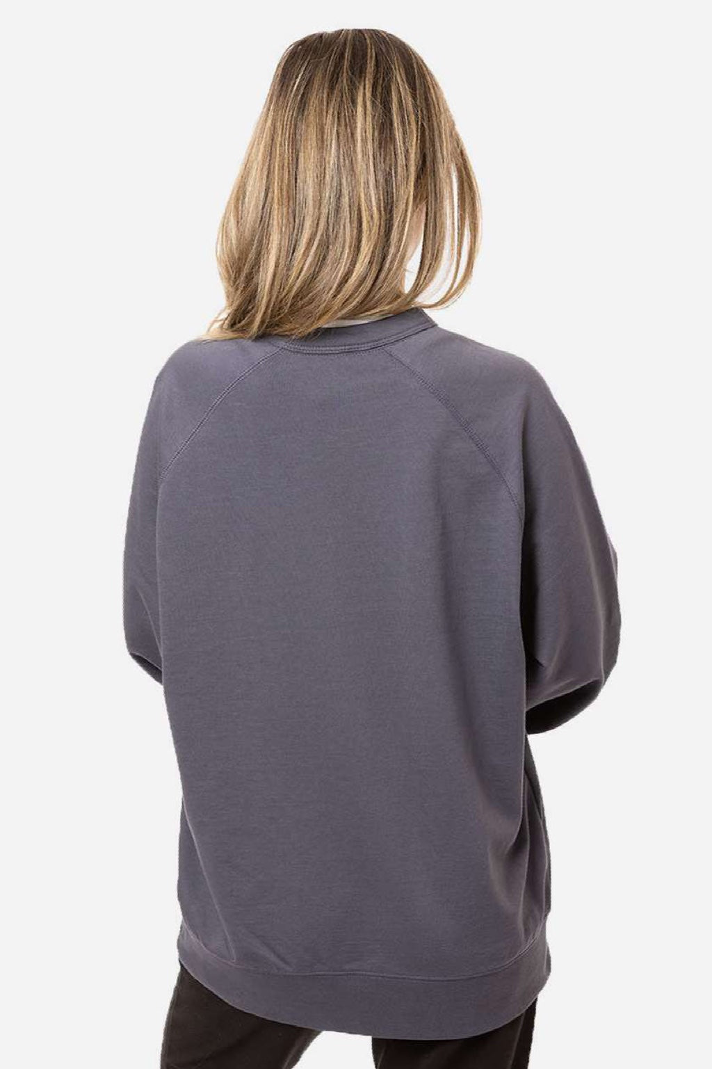 Econscious ec5200 Mens Motion Crewneck Sweatshirt Graphite Grey Model Back