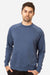 Econscious ec5200 Mens Motion Crewneck Sweatshirt Pacific Blue Model Front