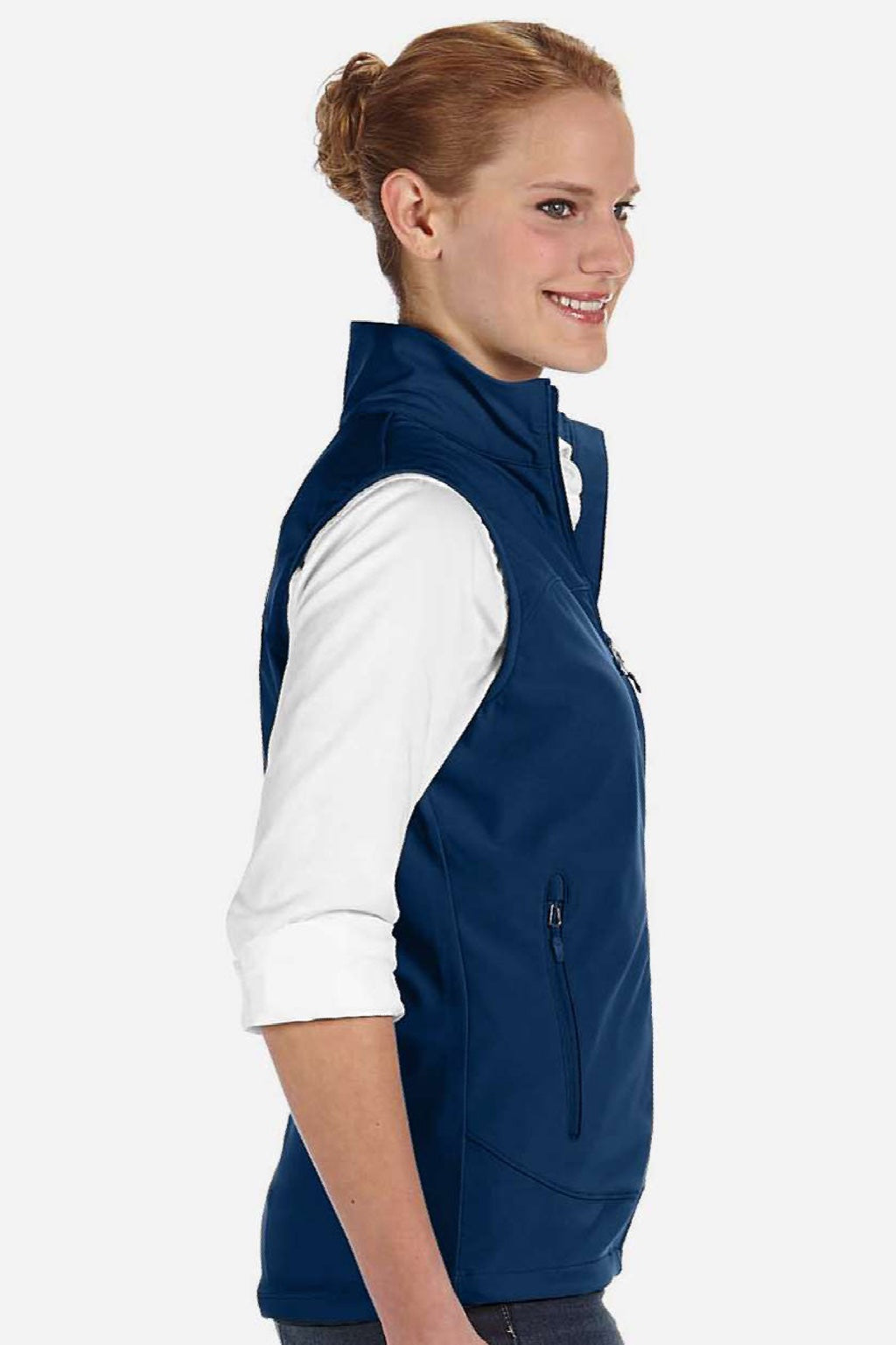 Marmot M16080 Womens Tempo Full Zip Vest Arctic Navy Blue Model Side