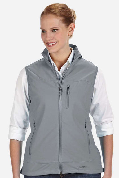 Marmot M16080 Womens Tempo Full Zip Vest Cinder Grey Model Front