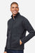 Marmot M16223 Mens Drop Line Fleece Full Zip Jacket Heather Black Model Side