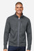 Marmot M16223 Mens Drop Line Fleece Full Zip Jacket Heather Steel Onyx Grey Model Front