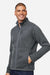 Marmot M16223 Mens Drop Line Fleece Full Zip Jacket Heather Steel Onyx Grey Model Side