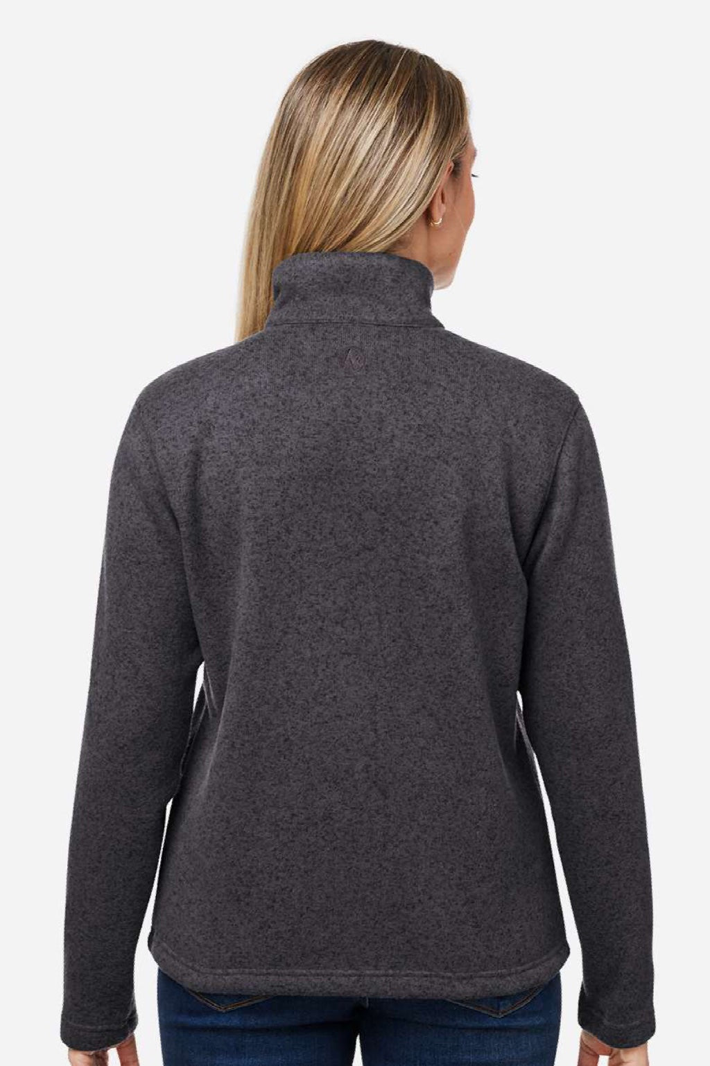 Marmot M16248 Womens Drop Line Fleece 1/4 Zip Jacket Heather Black Model Back