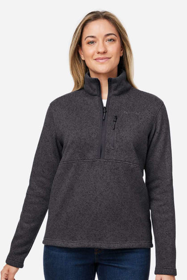 Marmot M16248 Womens Drop Line Fleece 1/4 Zip Jacket Heather Black Model Front