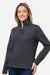 Marmot M16248 Womens Drop Line Fleece 1/4 Zip Jacket Heather Black Model Side