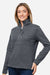 Marmot M16248 Womens Drop Line Fleece 1/4 Zip Jacket Heather Steel Onyx Grey Model Side