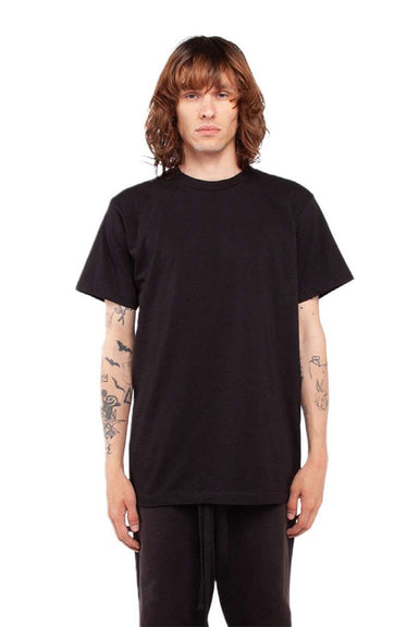 Shaka Wear SHASS Mens Active Short Sleeve Crewneck T-Shirt Black Model Front