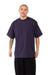 Shaka Wear SHMHSS Mens Max Heavyweight Short Sleeve Crewneck T-Shirt Navy Blue Model Front