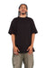 Shaka Wear SHGD Mens Garment Dyed Short Sleeve Crewneck T-Shirt Black Model Front