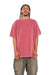 Shaka Wear SHGD Mens Garment Dyed Short Sleeve Crewneck T-Shirt Clay Red Model Front