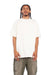 Shaka Wear SHGD Mens Garment Dyed Short Sleeve Crewneck T-Shirt Cream Model Front