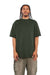 Shaka Wear SHGD Mens Garment Dyed Short Sleeve Crewneck T-Shirt Moss Green Model Front