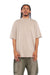 Shaka Wear SHGD Mens Garment Dyed Short Sleeve Crewneck T-Shirt Oatmeal Model Front