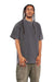 Shaka Wear SHGD Mens Garment Dyed Short Sleeve Crewneck T-Shirt Shadow Grey Model Side