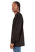 Shaka Wear SHMHLS Mens Max Heavyweight Long Sleeve Crewneck T-Shirt Black Model Side