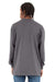 Shaka Wear SHMHLS Mens Max Heavyweight Long Sleeve Crewneck T-Shirt Dark Grey Model Back