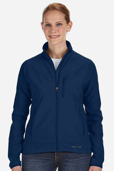 Marmot M16079 Womens Tempo Lightweight Full Zip Jacket Arctic Navy Blue Model Front