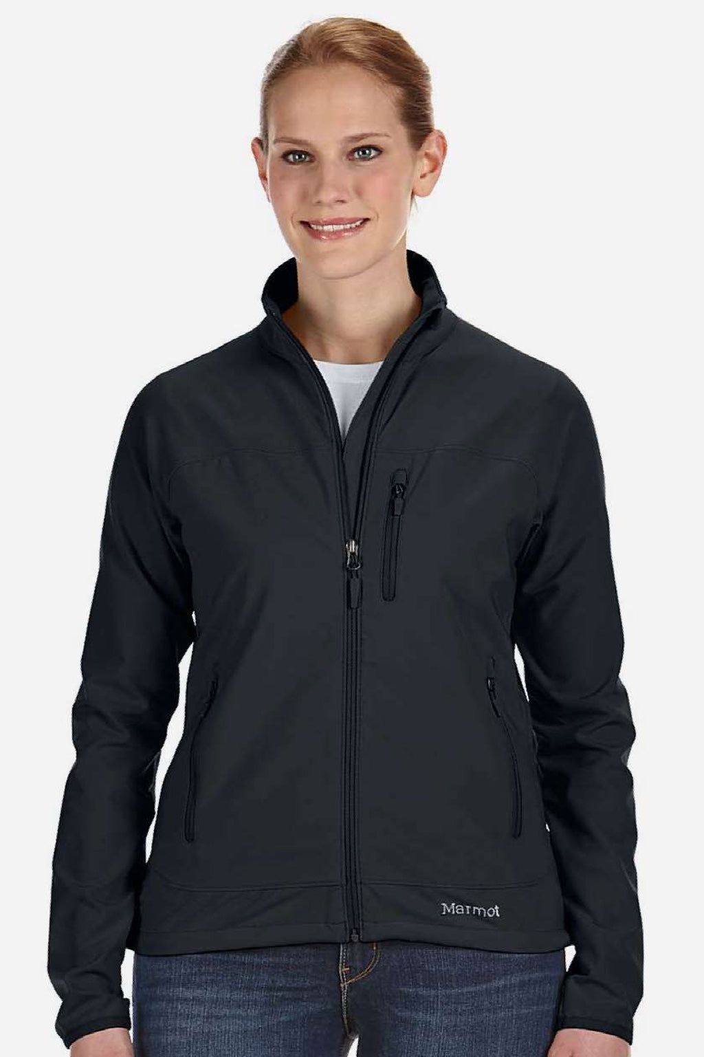 Marmot M16079 Womens Tempo Lightweight Full Zip Jacket Black Model Front