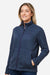 Marmot M16250 Womens Drop Line Fleece Full Zip Jacket Heather Arctic Navy Blue Model Side