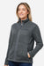 Marmot M16250 Womens Drop Line Fleece Full Zip Jacket Heather Steel Onyx Grey Model Side