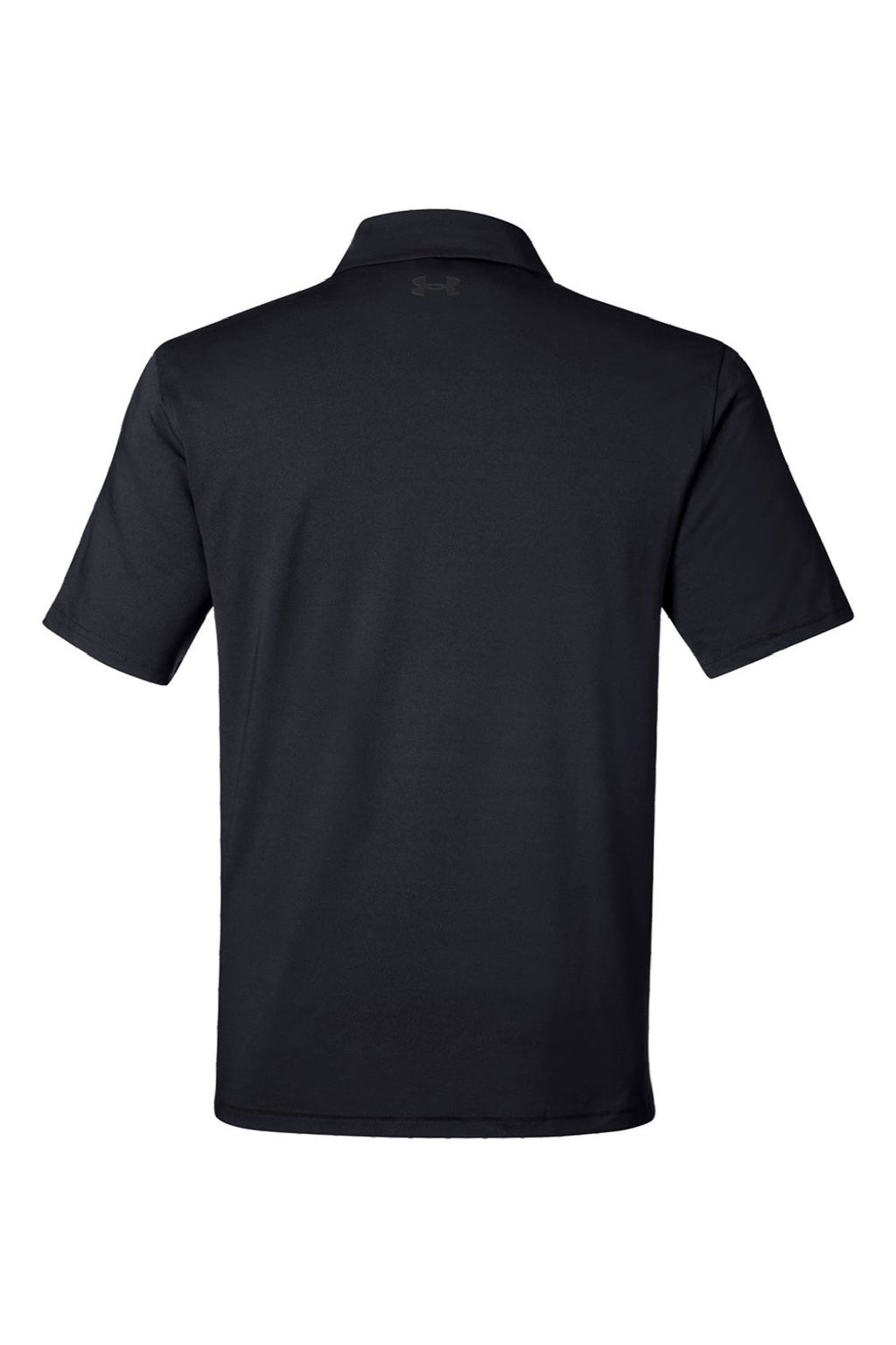 Under Armour 1383255 Mens Recycled Short Sleeve Polo Shirt Black/Grey Flat Back