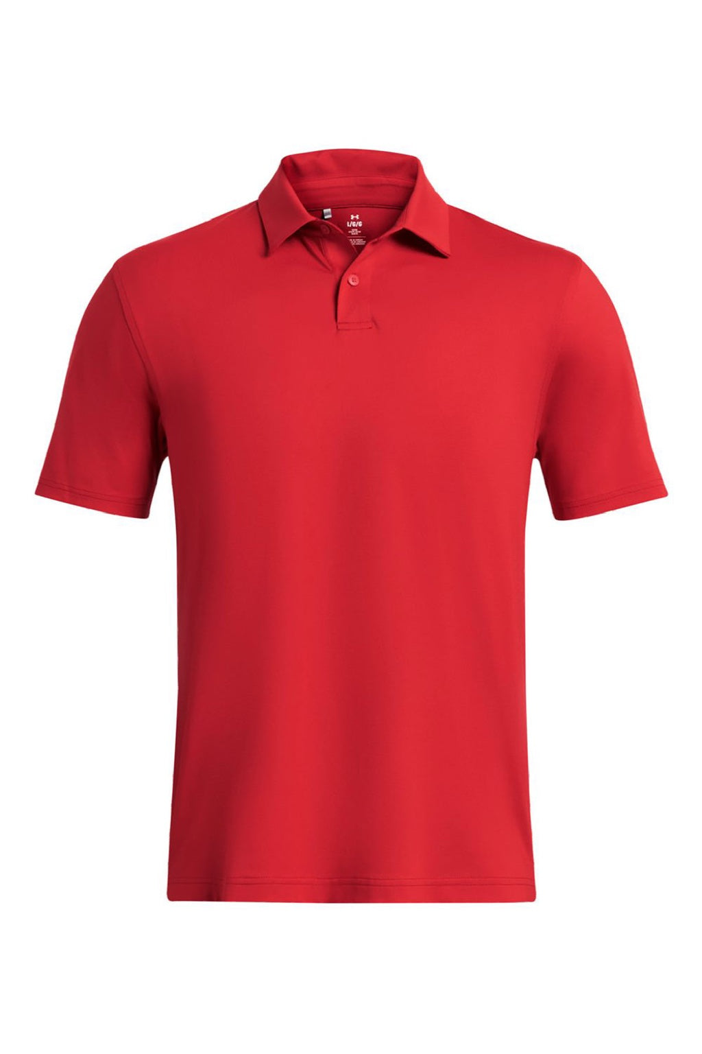 Under Armour 1383255 Mens Recycled Short Sleeve Polo Shirt Red/White Flat Front