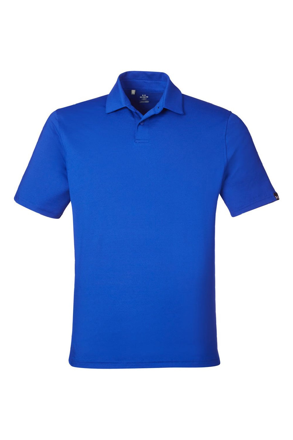 Under Armour 1383255 Mens Recycled Short Sleeve Polo Shirt Royal Blue/Black Flat Front