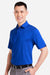 Under Armour 1383255 Mens Recycled Short Sleeve Polo Shirt Royal Blue/Black Model Side