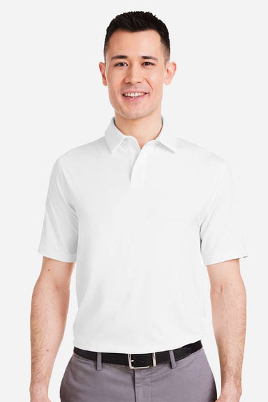 Under Armour 1383255 Mens Recycled Short Sleeve Polo Shirt White/Pitch Grey Model Front