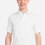 Under Armour Mens Recycled Moisture Wicking Short Sleeve Polo Shirt - White/Pitch Grey - NEW
