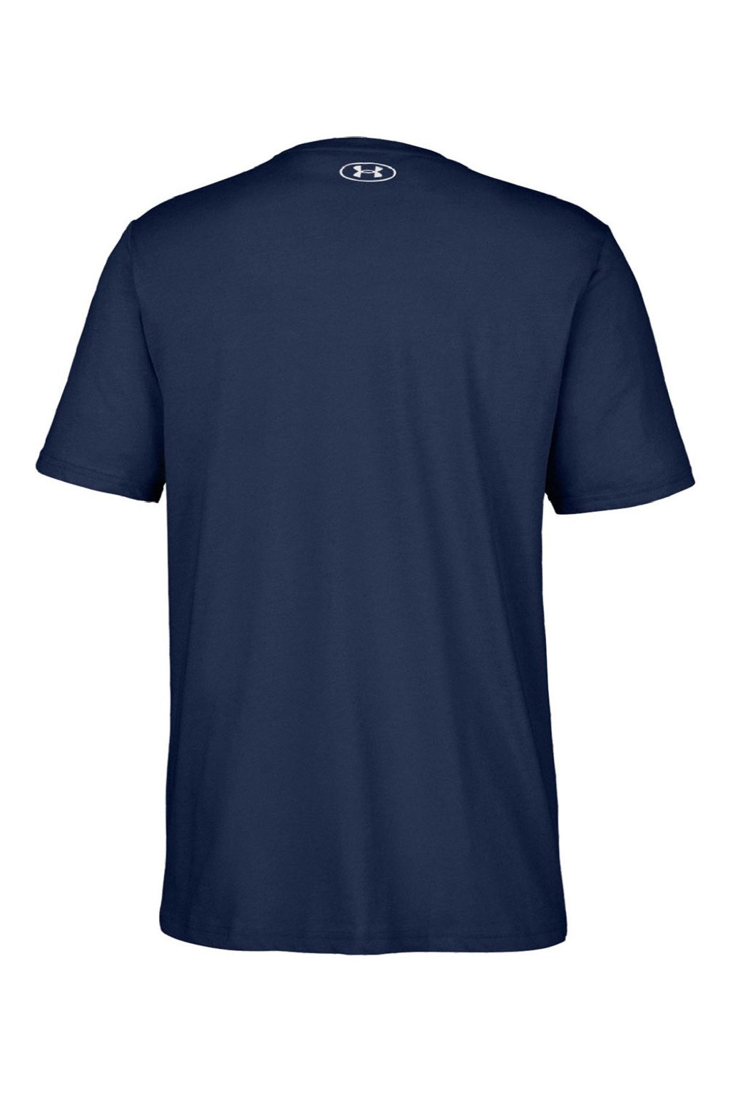 Under Armour 1383264 Mens Athletic 2.0 Short Sleeve Crewneck T-Shirt Midnight Navy Blue/White Flat Back