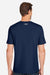 Under Armour 1383264 Mens Athletic 2.0 Short Sleeve Crewneck T-Shirt Midnight Navy Blue/White Model Back