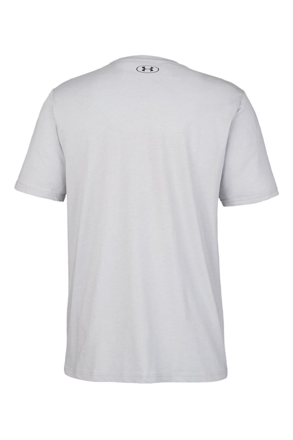 Under Armour 1383264 Mens Athletic 2.0 Short Sleeve Crewneck T-Shirt Heather Mod Medium Grey/Black Flat Back