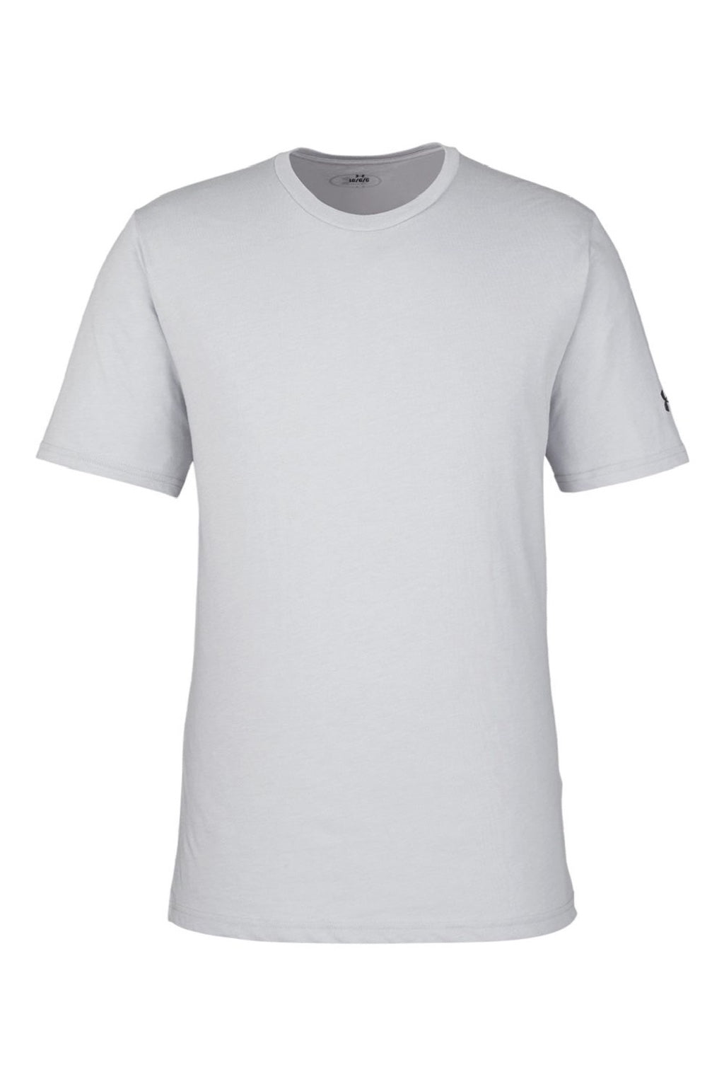 Under Armour 1383264 Mens Athletic 2.0 Short Sleeve Crewneck T-Shirt Heather Mod Medium Grey/Black Flat Front