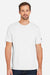 Under Armour 1383264 Mens Athletic 2.0 Short Sleeve Crewneck T-Shirt White/Black Model Front