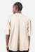 Shaka Wear SHGDD Mens Garment Dyed Drop Shoulder Short Sleeve Crewneck T-Shirt Cream Model Back