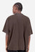 Shaka Wear SHGDD Mens Garment Dyed Drop Shoulder Short Sleeve Crewneck T-Shirt Mocha Brown Model Back