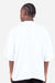 Shaka Wear SHGDD Mens Garment Dyed Drop Shoulder Short Sleeve Crewneck T-Shirt White Model Back